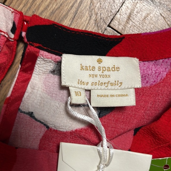 Kate Spade fun blouse poppy’s size 10 NWT - Picture 4 of 6